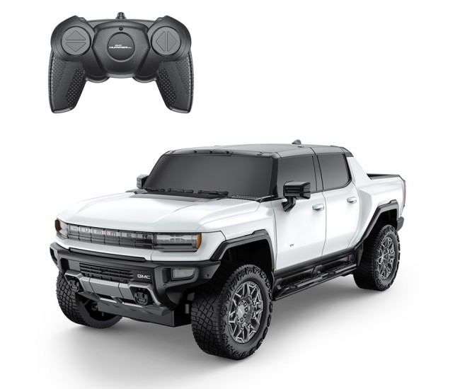 Masina cu telecomanda hummer ev alb cu scara 1 la 24 Masina cu telecomanda hummer ev alb cu scara 1 la 24