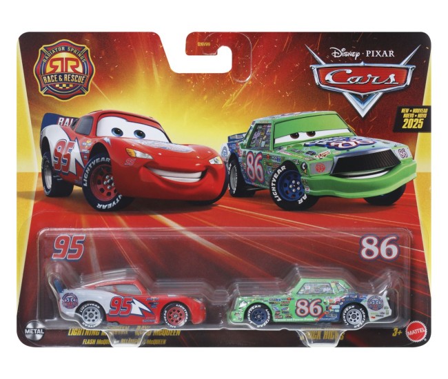 Cars3 set 2 masinute metalice fulger mcqueen si chick hicks Cars3 set 2 masinute metalice fulger mcqueen si chick hicks