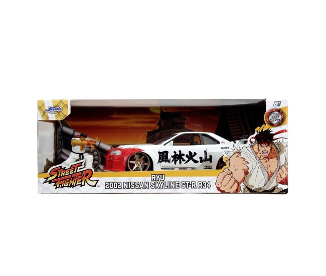 Jada set figurina metalica 6cm si masinuta nissan skyline gtr scara 1 la 24 Jada set figurina metalica 6cm si masinuta nissan skyline gtr scara 1 la 24