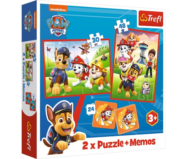 Puzzle trefl 2in1 memo patrula catelusilor echipa in actiune Puzzle trefl 2in1 memo patrula catelusilor echipa in actiune