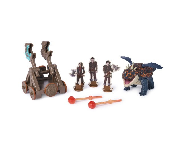 Cum sa iti dresezi dragonul incercarea flacarii set de joaca catapulta explozie si dragonul gronckle