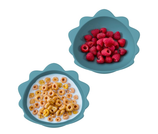 Set 2 castronele cu ventuza silicon melii luxe, model dinozaur Set 2 castronele cu ventuza silicon melii luxe, model dinozaur