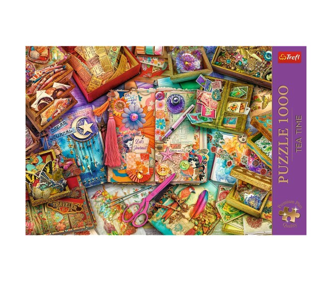 Puzzle trefl 1000 premium plus tea time un birou plin de inspiratie Puzzle trefl 1000 premium plus tea time un birou plin de inspiratie