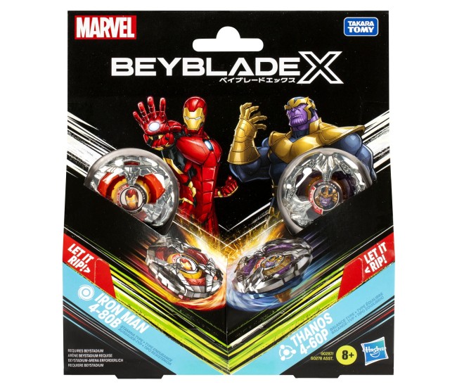Beyblade x marvel set duo iron man 4-80b si thanos 4-60p Beyblade x marvel set duo iron man 4-80b si thanos 4-60p