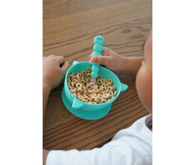 Set 2 castronele cu ventuza silicon melii model rechin Set 2 castronele cu ventuza silicon melii model rechin