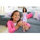 Papusa barbie fashionista bruneta cu rochie mov Papusa barbie fashionista bruneta cu rochie mov
