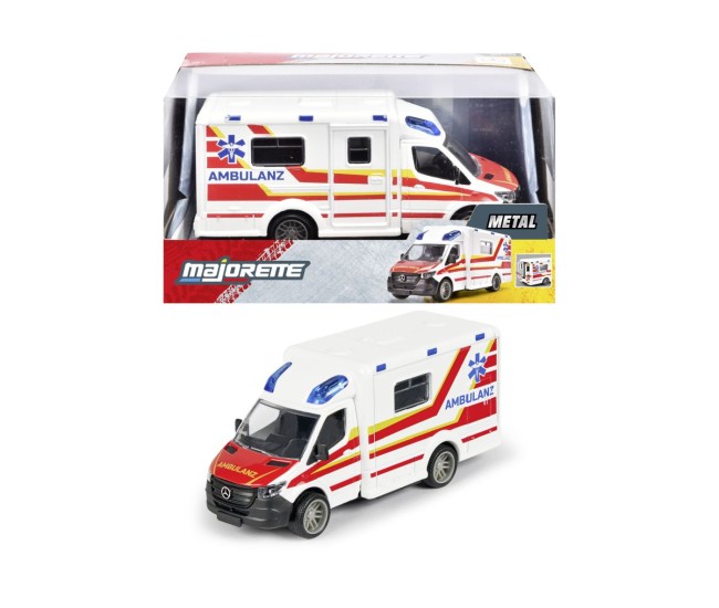 Majorette ambulanta metalica mercedes benz sprinter scara 1 la 43 Majorette ambulanta metalica mercedes benz sprinter scara 1 la 43