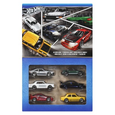 Hot wheels silver series set 6 masinute metalice tematica japoneza