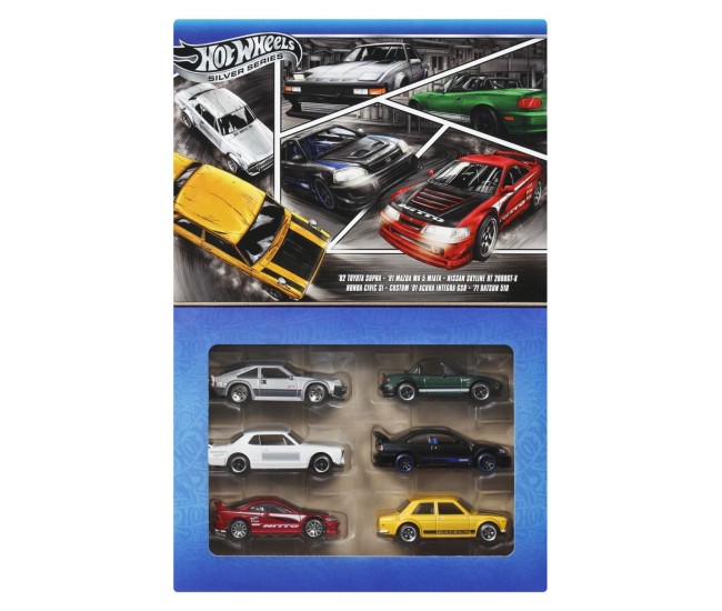 Hot wheels silver series set 6 masinute metalice tematica japoneza Hot wheels silver series set 6 masinute metalice tematica japoneza