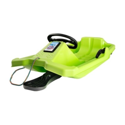Sanie bob Niko, cu volan si frana, verde – 6728 Sanie bob Niko, cu volan si frana, verde – 6728
