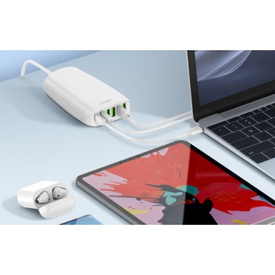 Incarcator Retea LDNIO A6573C, 5x USB, 65 W, 1,5 m (alb)