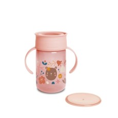 Cană antrenament 360°, 340 ml, roz, forest, suavinex
